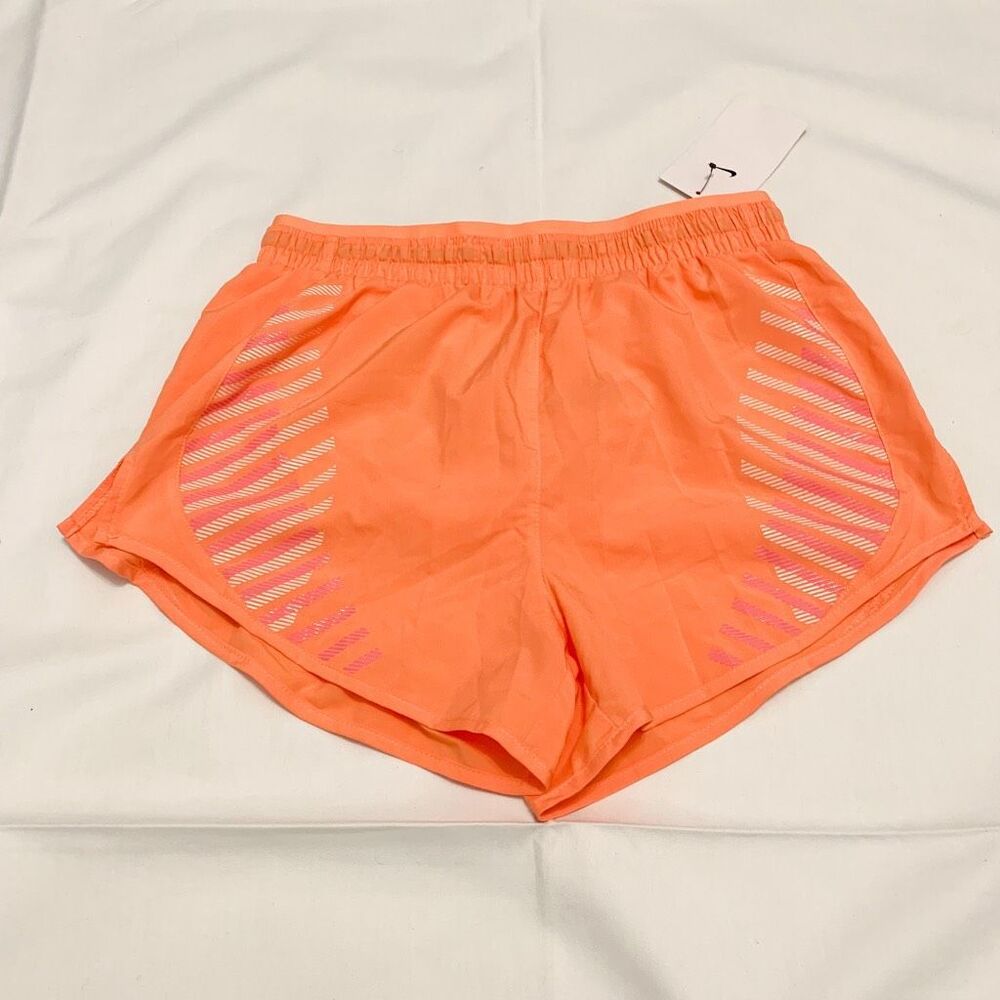 NWT Nike XS Dri Fit standard fit running shorts w/ brief liner pockets orange